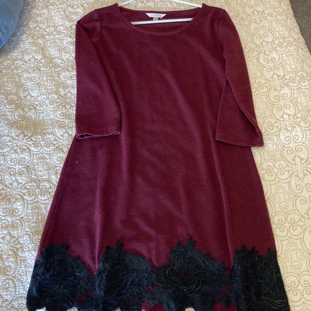 Charming Charlie Purple & Black Dress